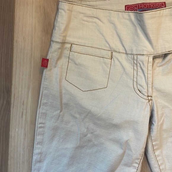 Hot kiss flare khaki pants jeans wide leg trousers size 1 23 - Picture 3 of 13